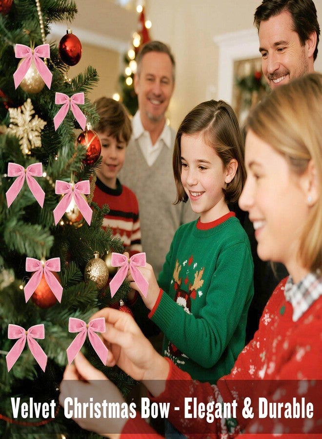 سكويشي ١٠ قطع من شرائط الزينة، شرائط وردية للزينة، زينة كعكة عيد الميلاد - زينة كعكة عيد ميلاد سعيد مع لمسة فراشة، زينة على شكل فيونكة لعيد الميلاد - Image 3